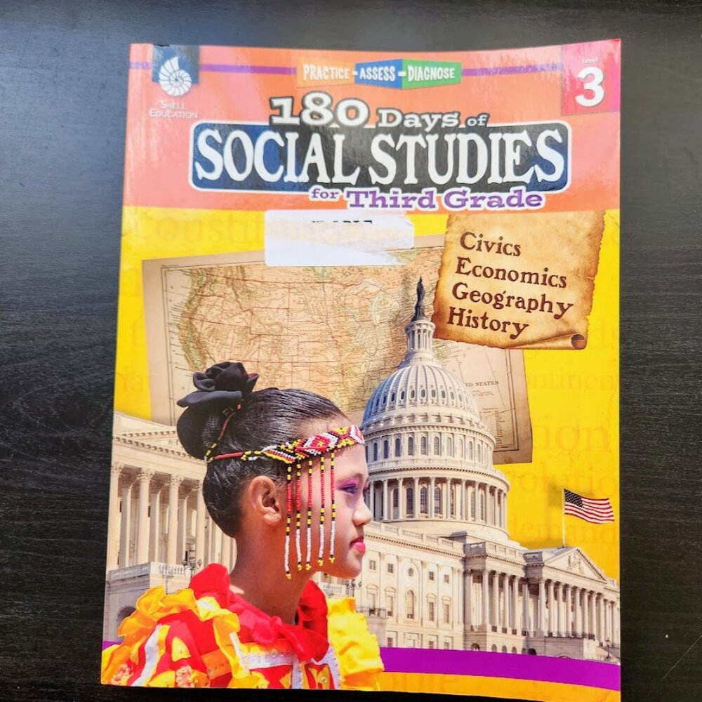 NEW 180 Days of Social Studies 3rd Grade Workbook Book Classroom Homeschool